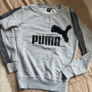 Puma Women Gray Crewneck Sweater and Pants